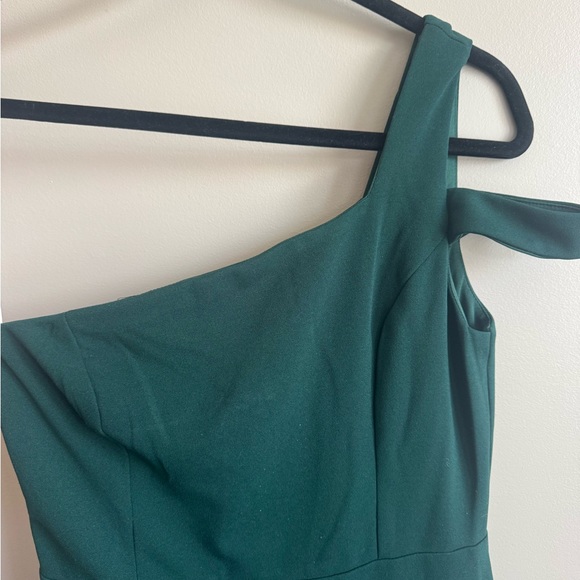 Lulu's Teal One-Shoulder Dress - Picture 2 of 4